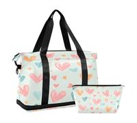 Bolsa deportiva de viaje para gimnasio, bolsa de viaje para fin de semana, bolsa de noche con bolsillo húmedo para zapatos y neceser, pintura a la tiza para mujeres y hombres, multicolor
