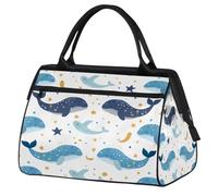 Bolsa deportiva de viaje para gimnasio, con diseño de animales marinos y delfines del océano, impermeable, para fin de semana, para hombres y mujeres