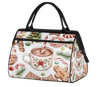Bolsa deportiva de viaje para gimnasio, con galletas con chispas de chocolate, impermeable, para fin de semana, para hombres y mujeres