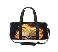 Bolsa deportiva de viaje para gimnasio, diseño de calavera de azúcar ardiente, galaxia, para mujeres y hombres, Halloween, gótica, para gimnasia, baile, fin de semana, bolsa de noche, fitness