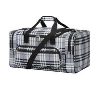 Bolsa deportiva de viaje para gimnasio, Gris/Blanco, 50,80 cm, Bolsa de lona Weekender