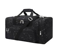 Bolsa deportiva de viaje para gimnasio, Mármol negro, 50,80 cm, Bolsa deportiva de lona