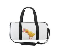 Bolsa deportiva de viaje para gimnasio, para mujeres y hombres, acuarela, pato, flores, gimnasia, baile, fin de semana, bolsa de noche, bolsa de hospital, multicolor, Bolsa de viaje