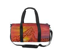 Bolsa deportiva de viaje para gimnasio, para mujeres y hombres, jirafa africana, puesta de sol, bolsa de gimnasia, baile, fin de semana, bolsa de hospital, para entrenamiento de fitness, multicolor