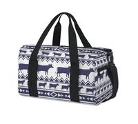Bolsa deportiva étnica geométrica de animales, bolsa de fin de semana, bolsa de viaje casual, para viajes, gimnasio, para niños, niñas, niños, mujeres y hombres