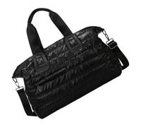 Bolsa deportiva extra grande resistente al agua, diseño de superficies brillantes, para entusiastas del deporte y viajeros frecuentes, elegante bolsa de gimnasio, Black