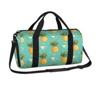 Bolsa deportiva geométrica con diseño de piña, para fin de semana, para la noche, para viajes, gimnasio, equipaje, para niños, niñas, niños, mujeres y hombres