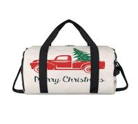 Bolsa deportiva para coche, diseño de árbol de Navidad, color rojo, con compartimento para zapatos, bolsa de fin de semana, viajes, gimnasio, organizador de equipaje, para mujeres, hombres, niños y