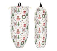 Bolsa deportiva para gimnasio con bolsillos con cremallera, para adultos, playa, piscina, baile, Navidad, color blanco, rojo, verde, ratón