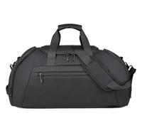 Bolsa deportiva para gimnasio o viaje con compartimento separado para zapatos y bolsillo húmedo, unisex, impermeable, para hombres y mujeres, bolsa de viaje duradera con correa para el hombro (negro)