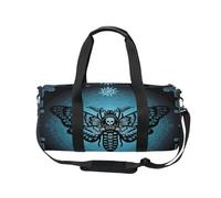 Bolsa deportiva para gimnasio, viajes, calavera, azúcar, calavera, mariposa, para mujeres y hombres, feliz Halloween, gótico, para gimnasia, baile, fin de semana, bolsa de noche, fitness
