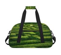 Bolsa deportiva para niños, niñas, niños, mujeres y hombres, 24 L, bolsa de fin de semana, bolsa de noche, bolsa de viaje, gimnasio, baile, diseño geométrico de árbol de jardín, color, 24 L,