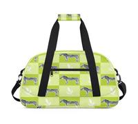 Bolsa deportiva para niños, niñas, niños, mujeres y hombres, 24 L, bolsa de fin de semana, bolsa de noche, bolsa de viaje, gimnasio, baile, estampado de hojas de cebra, color, 24 L, Organizador de