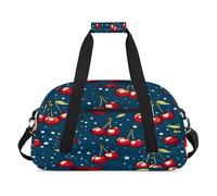Bolsa deportiva para niños, niñas, niños, mujeres y hombres, 24 L, bolsa de fin de semana, bolsa de noche, bolsa de viaje, gimnasio, baile, bonito diseño de cerezas y frutas, color, 24 L, Organizador