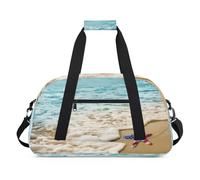 Bolsa deportiva para niños, niñas, niños, mujeres y hombres, 24 L, bolsa de fin de semana, bolsa de viaje, gimnasio, baile, estrella de mar, bandera de Estados Unidos, playa, color, 24 L, Organizador