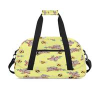 Bolsa deportiva para niños, niñas, niños, mujeres y hombres, 24 L, bolsa de fin de semana, bolsa de viaje, gimnasio, baile, lindo koala de abeja y flor, color, 24 L, Organizador de bolsas