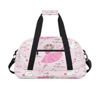 Bolsa deportiva para niños, niñas, niños, mujeres y hombres, 24 L, para fin de semana, para la noche, viajes, gimnasio, baile, conejo, ballet, niña, color, 24 L, Organizador de bolsas