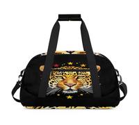 Bolsa deportiva para niños, niñas, niños, mujeres y hombres, 24 L, para fin de semana, para la noche, viajes, gimnasio, baile, acuarela, leopardo, color, 24 L, Organizador de bolsas