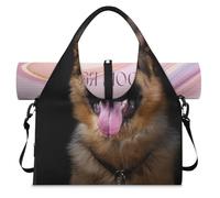 Bolsa deportiva para perros para mujeres y hombres, perro pastor alemán, bolsa de noche con compartimento para zapatos, bolsa de hombro para yoga, gimnasio, viajes, color, L, Organizador de bolsas