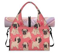 Bolsa deportiva para perros y cachorros, para mujeres y hombres, divertida bolsa de fin de semana con compartimento para zapatos, bolsa de hombro para yoga, gimnasio, viajes, color, L, Organizador de