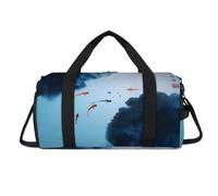 Bolsa deportiva tradicional japonesa para carpas koi, con compartimento para zapatos, bolsas japonesas para fin de semana, viajes, gimnasio, organizador de equipaje para mujeres, hombres, niños y