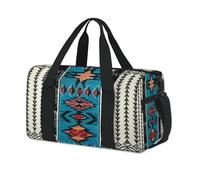 Bolsa deportiva tribal azteca geométrica con patrón azteca para fin de semana, bolsa de viaje casual, para viajes, gimnasio, para niños, niñas, niños, mujeres y hombres