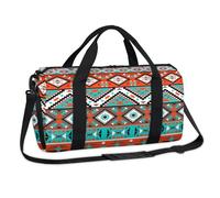 Bolsa deportiva tribal geométrica azteca tribal tribal para fin de semana, bolsa de viaje, gimnasio, bolsa de lona para niños, niñas, niños, mujeres y hombres