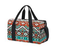 Bolsa deportiva tribal geométrica azteca tribal tribal tribal para fin de semana, bolsa de viaje casual, viajes, gimnasio, bolsa de lona para niños, niñas, niños, mujeres y hombres