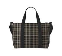 Bolsa deportiva versátil con estampado a rayas para gimnasio, acompañante para tus viajes y rutinas de fitness, color negro, talla única, Black, Talla única