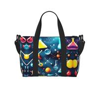 Bolsa deportiva versátil con estampado abstracto de ciencia química, compañero para tus viajes y rutinas de fitness, color negro, talla única, Black, Talla única