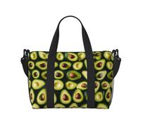 Bolsa deportiva versátil con estampado de aguacate, compañero para tus viajes y rutinas de fitness, color negro, talla única, Black, Talla única