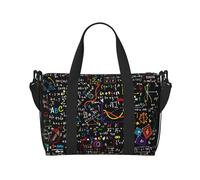 Bolsa deportiva versátil para gimnasio con estampado de fórmula matemática, compañero para tus viajes y rutinas de fitness, color negro, talla única, Black, Talla única