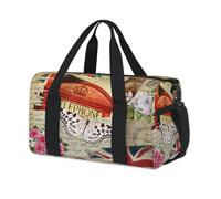 Bolsa deportiva vintage con diseño de la bandera del Reino Unido, bolsa de lona para fin de semana, bolsa de viaje, gimnasio, bolsa de lona para niños, niñas, niños, mujeres y hombres