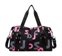 Bolsa Deportiva y de Fitness, separación Ropa Seca húmeda, Bolsa natación, Almacenamiento Corta Distancia, Equipaje Ligera Viaje, 2 uds para Viajes(The-Letters-Rose-Red)