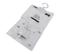Bolsa deshumidificador de cloruro de calcio para armarios, cocinas, sótanos, capacidad de 500 ml, absorbente de humedad colgante con colección de agua transparente (1 unidad)