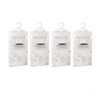 Bolsa deshumidificadora colgante diseño de doble cámara, fuerte absorción de humedad, bolsa de recogida de agua transparente, 500 ml, con gancho, fácil de instalar, para armario, cocina, sótano (4