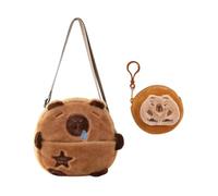 Bolsa Diagonal Capibara De Felpa De 1 Pieza, Bolso Capibara De 1 Pieza, Se Organizan Y Almacenan Artículos Pequeños, Lápiz Labial Y Auriculares.