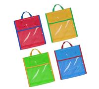 Bolsa dinámica de gestión de tareas con frente transparente y cinta de sujeción, ideal para estudiantes, soporte para libros impermeable