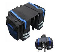 Bolsa Doble Bicicleta, Bolsas Bicicletas Traseras, Bolsa Alforja Trasera para Bicicleta, Alforja Maletero Impermeable, Bolsa Doble Bicicleta, para Ciclismo, Viajes, Diario, Camping, Azul