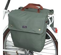Bolsa doble de lona enrollable para asiento trasero de bicicleta, marca Tourbon, mujer, Bike Rear Seat Carrier Luggage Storage Bag, verde