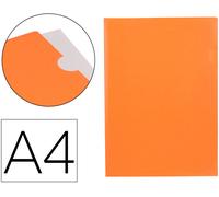 Bolsa Dossier Con Separador Polipropileno Din A4 Naranja Fluor Opaco 20 Hojas
