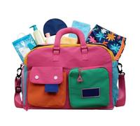 Bolsa Duffel Tote Impermeable Moderno Gran Capacidad Compartimento Calzado | Bolsa De Viaje Color Block Para Trabajo, Deporte, Playa, Viaje, Hospital, Artículos De , Maquillaje, Ropa, Equip