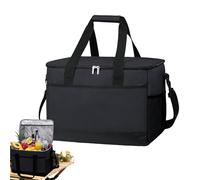 Bolsa enfriadora de alimentos, bolsas térmicas para alimentos fríos y calientes, organizador de retención de frío caliente de 35 litros con asa para frutas, verduras, bebidas, escuela, almuerzo, playa