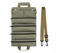 Bolsa enrollable de herramientas impermeable con múltiples compartimentos con cremalleras a prueba de óxido y costuras reforzadas, incluye correa de hombro ajustable para un transporte cómodo (verde
