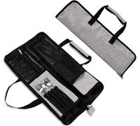 Bolsa enrollable para cuchillos de chef, bolsa Oxford resistente con 13 ranuras, asa de fácil transporte y correa para el hombro, funda multifunción para cuchillos para viajes, camping, senderismo,