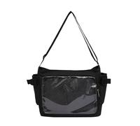 Bolsa escolar transparente tipo bandolera para estudiantes y adultos que aman la cultura del anime, bolsa transparente JK Ita, Black, One Size