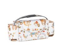 Bolsa esencial para cochecito de bebé para padres de viaje, bolsa de almacenamiento de poliéster con múltiples secciones, cochecito de mano acoplable, organiza ajustable