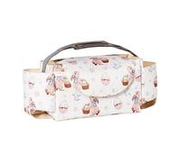 Bolsa esencial para cochecito de bebé para padres de viaje, bolsa de almacenamiento de poliéster con múltiples secciones, cochecito de mano acoplable, organiza ajustable