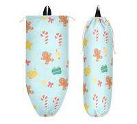 Bolsa estética con cordón y bolsillos con cremallera para hombre, senderismo, Navidad, pan de jengibre y dulces