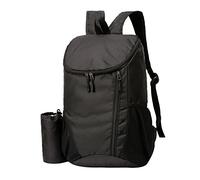 Bolsa exterior personalizada a prueba de agua, plegable, bolsa ligera portátil para exteriores, mochila deportiva sólida para senderismo, viajes, pequeña mochila de moda, Negro, Talla única